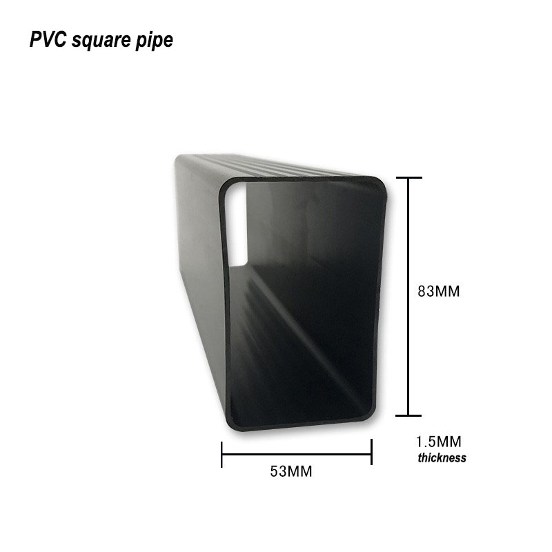 PVC中空角管長方形のプラスチックチューブPVC四角パイプ押出プロファイル