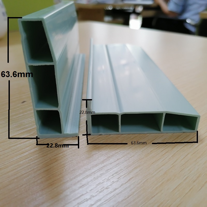 PVC羽口プロファイルpvc中空プロファイルメーカーpvcの中国メーカー換気システム用Lセクショントリム